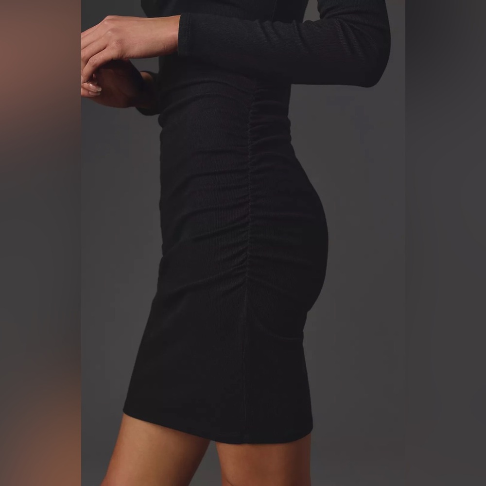 MICHAEL STARS ANTHROPOLOGIE NWT JORDAN RIBBED MINI DRESS - Picture 4 of 15